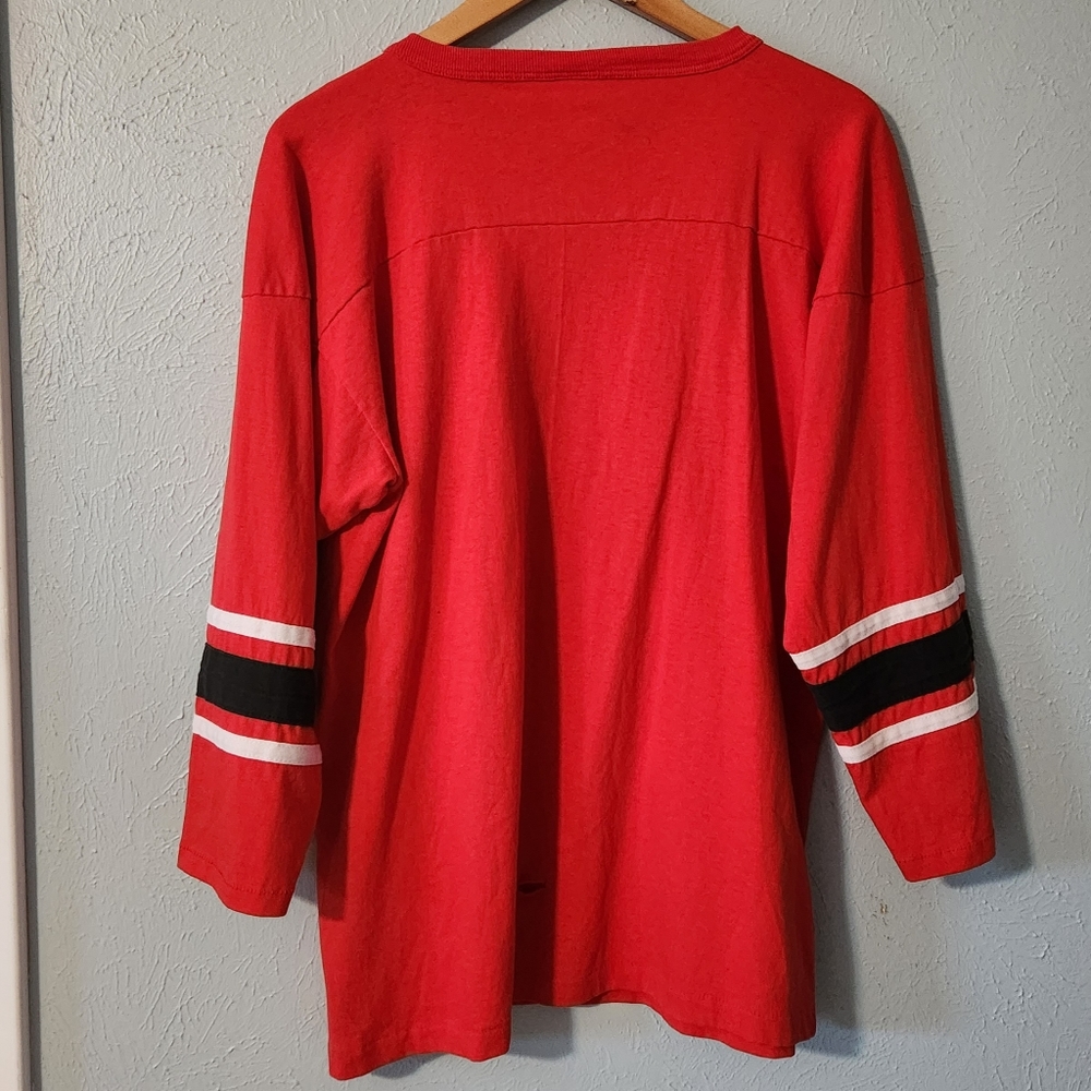 Vintage 80s NHL Chicago Blackhawks Jersey Tee Large - Picture 4 of 14